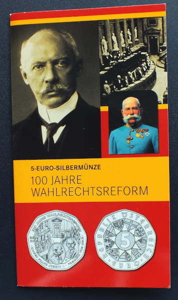 5 euro 100 lat powszechnego prawa wyborczego - Austria