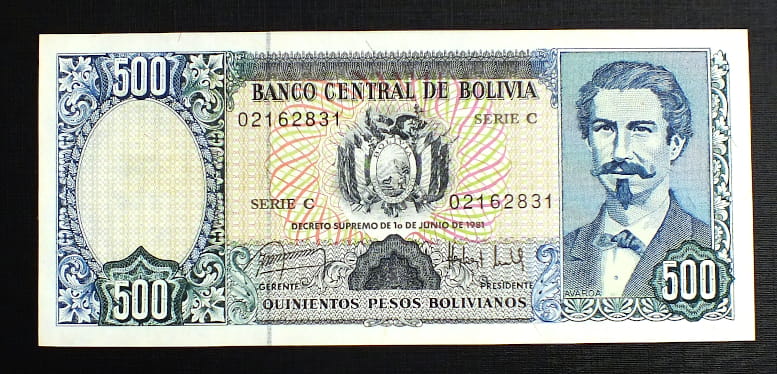 500 Pesos - Boliwia 1981 r.