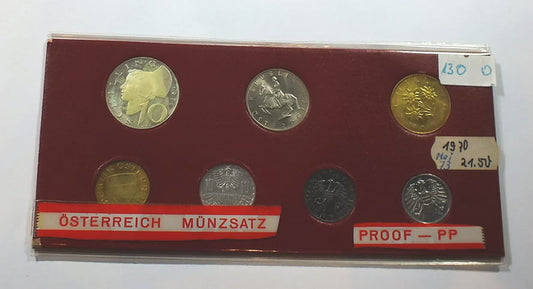 SET Austria 1970 PROOF