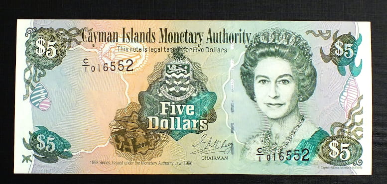 5 Dolarów - Kajmany 1996 r.