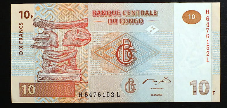 10 Francs - Kongo
