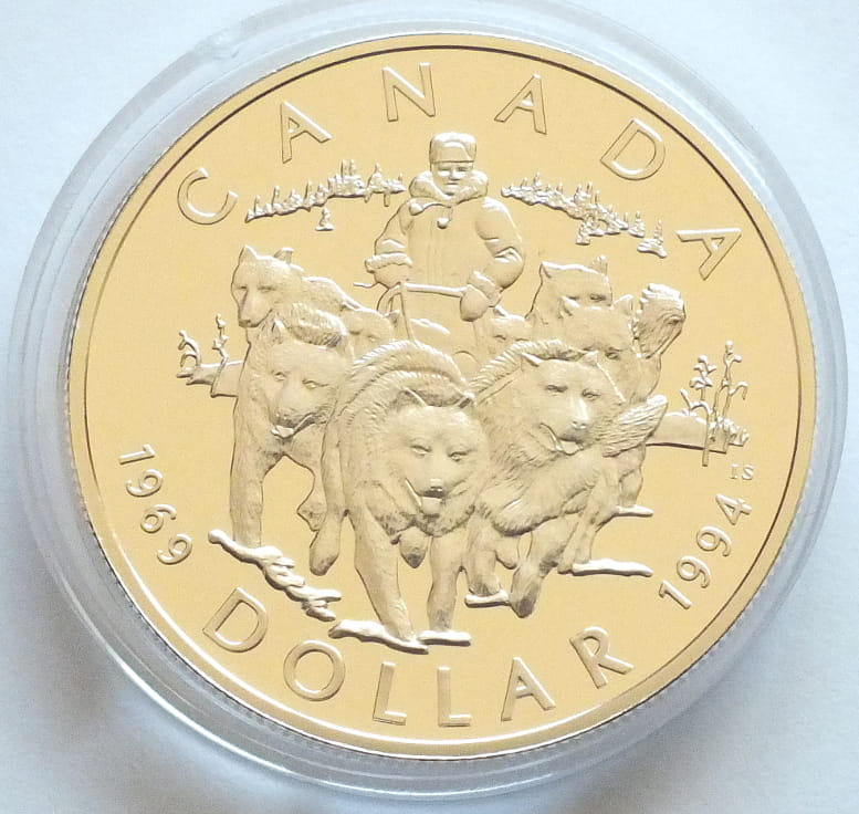1 dolar Sanie z psim zaprzęgiem - Kanada