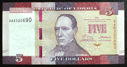 5 Dolarów - Liberia 2016 r.