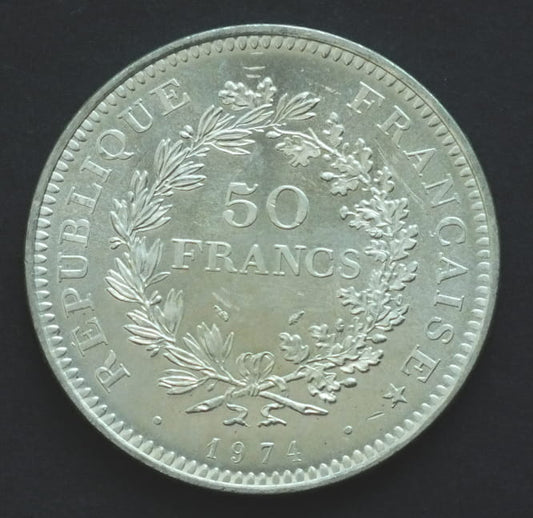 50 Franków Herkules 1974  30 g AG  .900