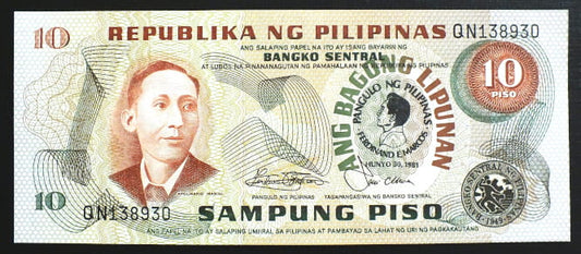 10 Piso - FILIPINY 1981 r.