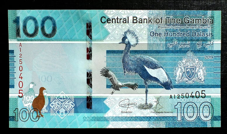 100 Dalasis - Gambia 2019 r.