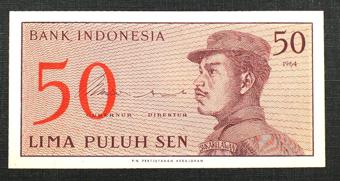 50 Sen - INDONEZJA 1964 r.