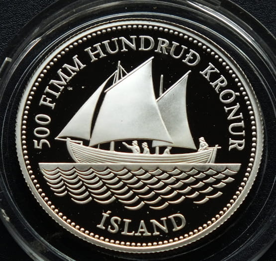 500 koron 100 lecie 1986 PP Islandia