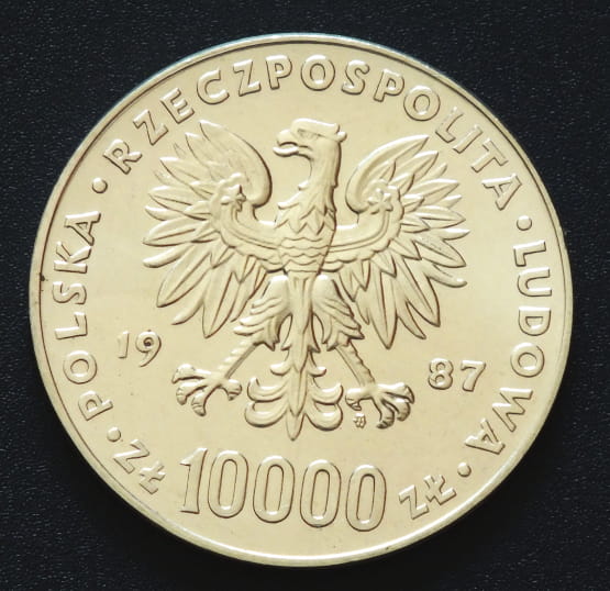 10000 zł Jan Paweł II - PAPIEŻ 1987 r.