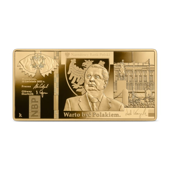 Moneta 500 zł Lech Kaczyński. Warto być Polakiem