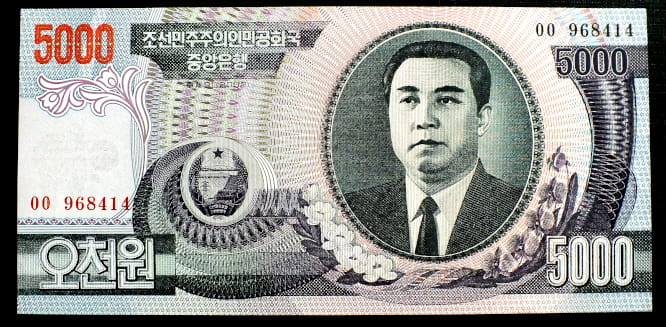 5000 won - Korea Północna 2002 r.