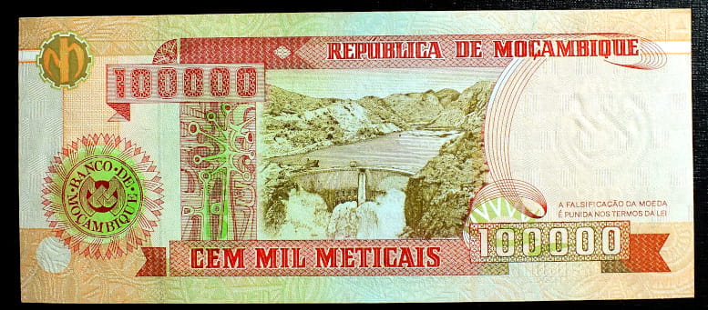 100000 Meticais - Mozambik 1993 r.