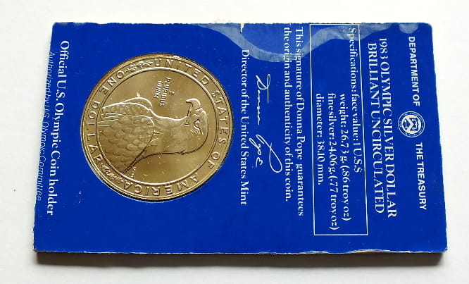 1 USD 1983 Olimpic Dollar D - UNC w blistrze