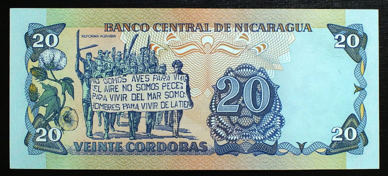 20 Cordobas - Nikaragua  1985 r.
