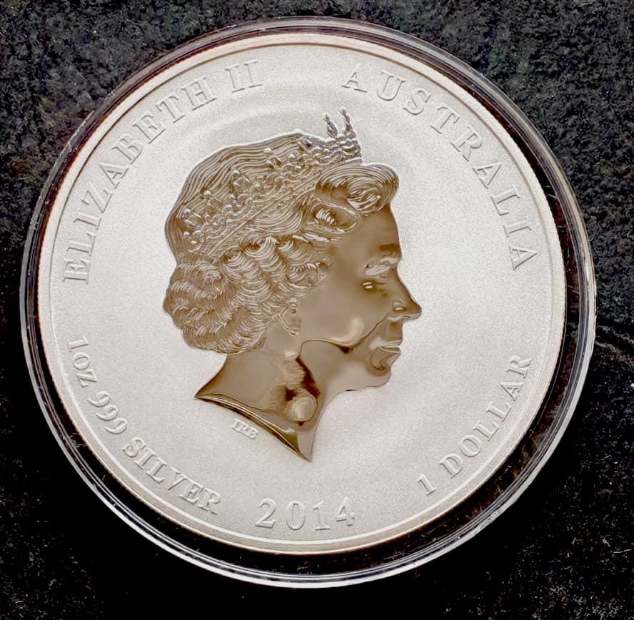 Australia 1 dolar Rok Konia LUNAR (1 OZ Ag) - 2014 r.