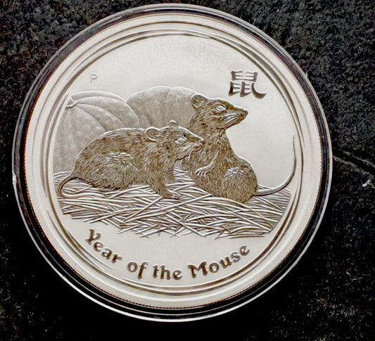 Australia 1 dolar Rok Myszy LUNAR (1 OZ Ag) - 2008 r.