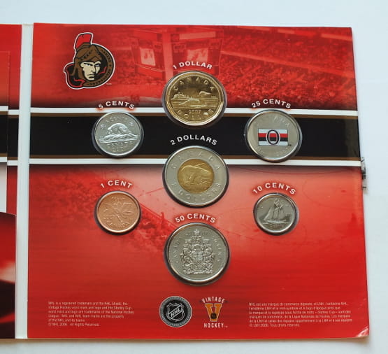 Ottawa Senators coin set Kanada