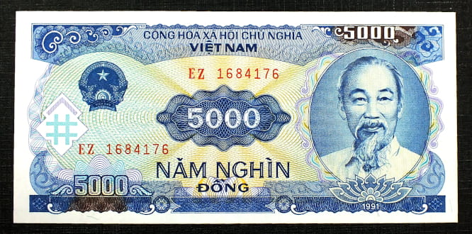 5000 Dong - Wietnam 1991 r.