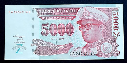 5000 Nouveaux Zaires ZAIR