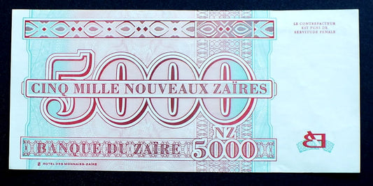 5000 Nouveaux Zaires ZAIR