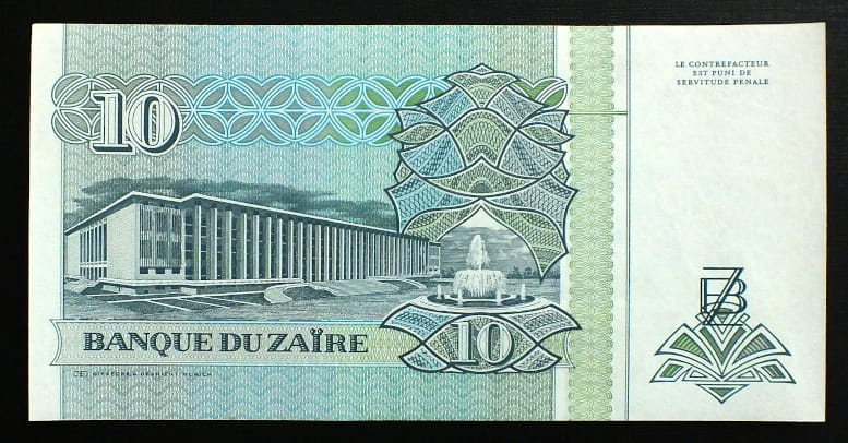 10 Nouveaux Zaires - Zair 1993 r.
