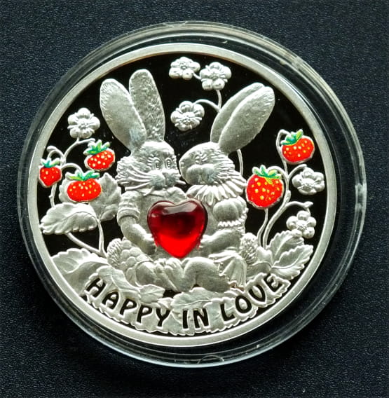 1 dollar "Happy in Love" - Niue Island 2012 r.