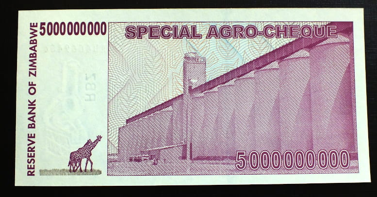 5 000 000  000 Dolarów - Zimbabwe